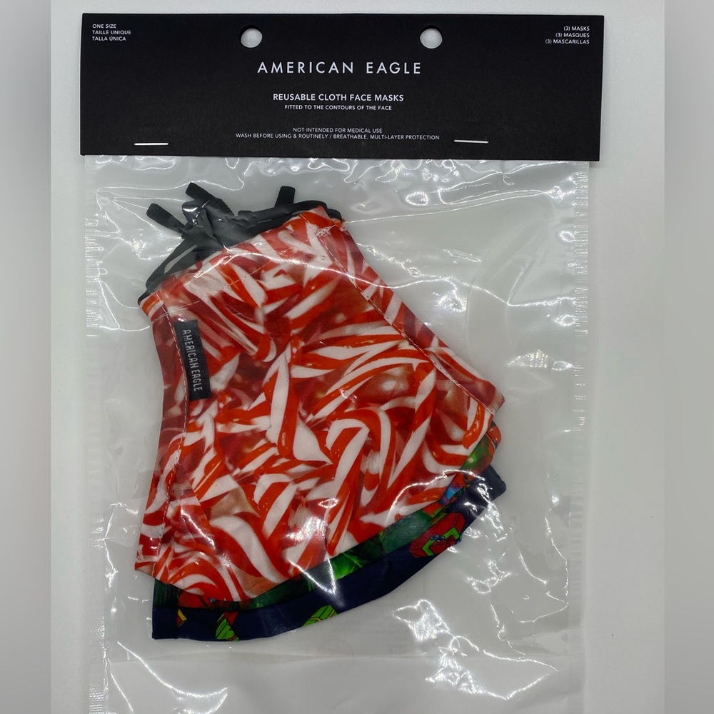 American Eagle Reusable Cloth Face Masks 3-Pack NIB